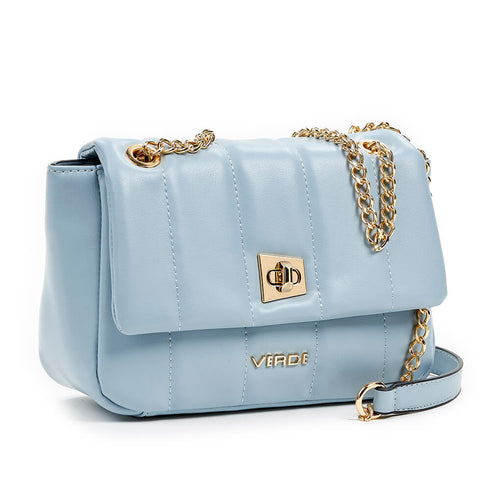 Verde Γυναικεία Τσάντα Ώμου 16-6718 Ανοιχτό Μπλέ